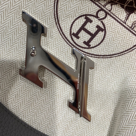 Hermès black and grey belt - Picture 3 of 7